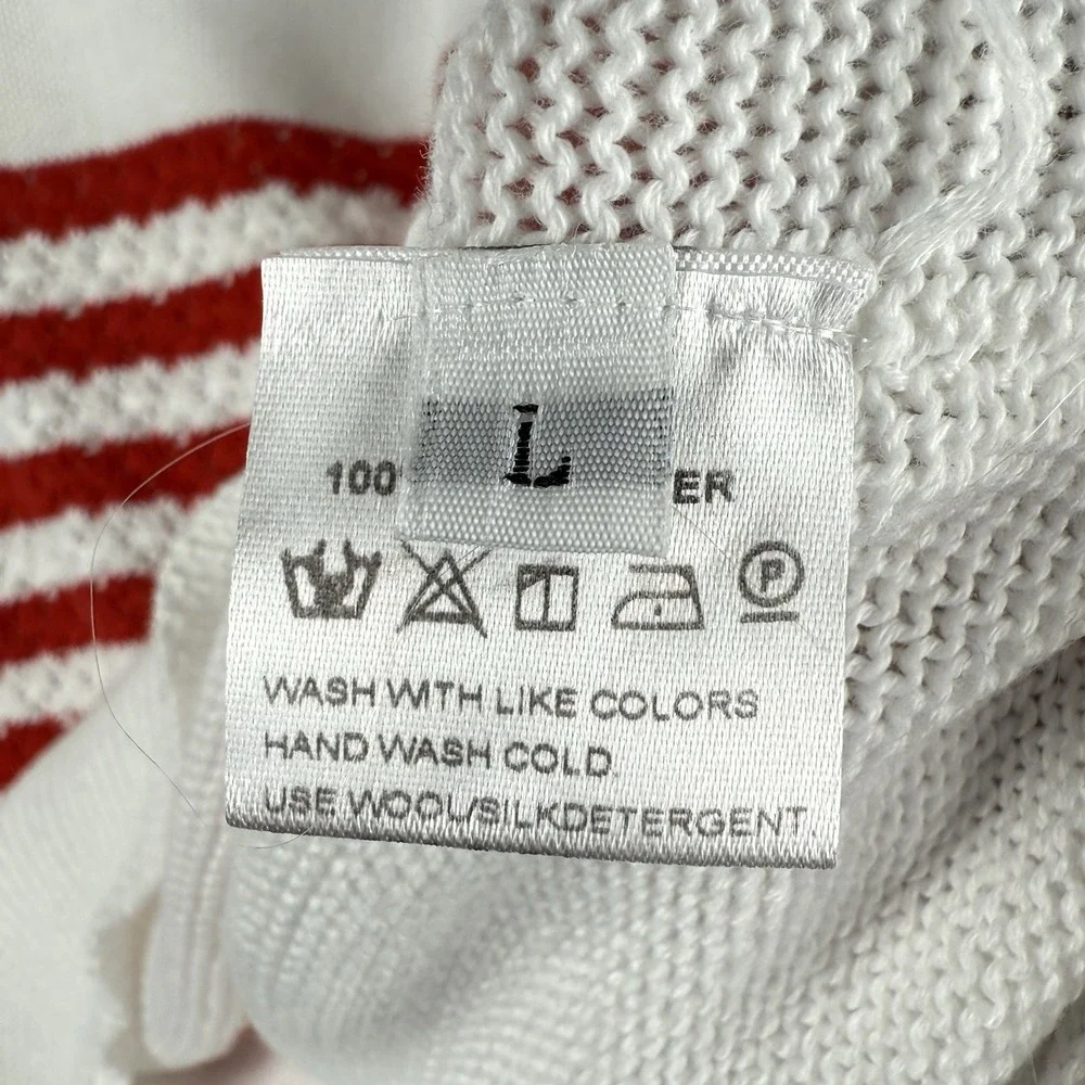 American Flag Sweater Womens L Knit L/S USA Patriotic‎ Holiday Festive Casual - Picture 7 of 8